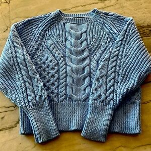 Banana Republic Blue cable knit sweater in XXS